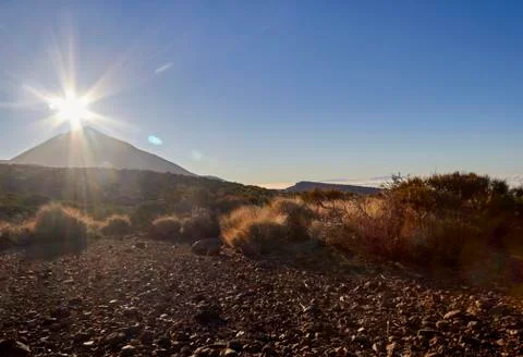 Sunset at Teide. Stock Photos