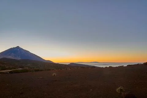 Sunset at Teide. 库存照片