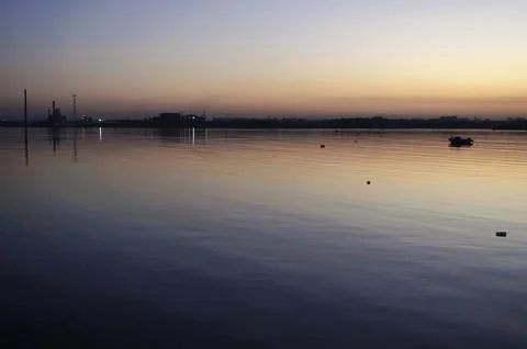 Sunset on Tejo River Stock Photos