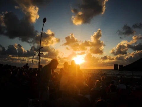 Sunset In tel aviv Stock Footage