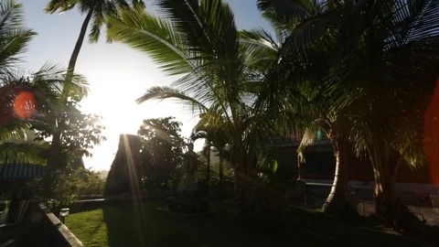 Sunset By The Temple Stock Footage 104795340