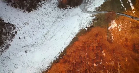 Sunset in Terminillo mountain seen from a drone Stock Footage 101070280