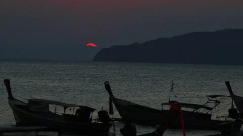 Sunset at thai beach. Stock-Footage 64003743