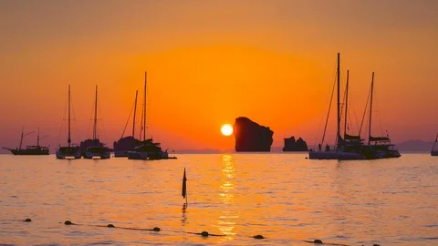 Sunset in Thailand Stock Footage 87816443