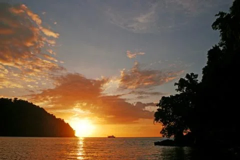 Sunset in thailand Stock Photos