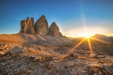 Sunset at three Peaks Photos