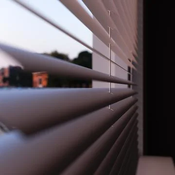Sunset through the blinds Stock Illustration