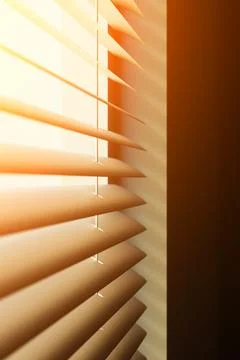 Sunset through the blinds Stock Illustration