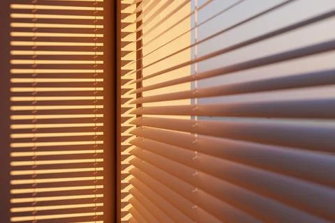 Sunset through the blinds Stock Illustration