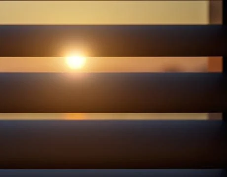 Sunset through the blinds Stock Illustration