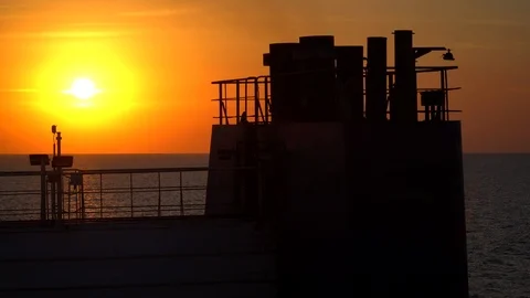 Sunset through chimney Stock Footage 99659994