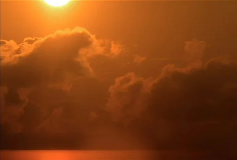 Sunset through Dark Clouds NTSC Video stock 524592