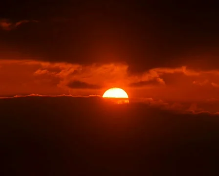 Sunset through Dark Clouds PAL Stock Footage 524614