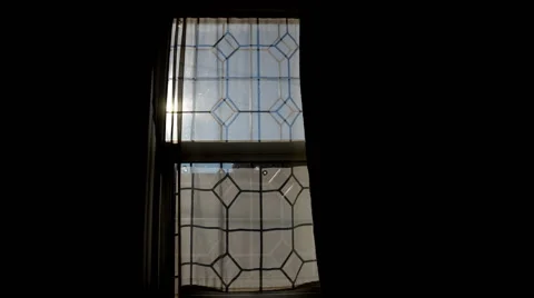 Sunset through House Window. Timelapse Video stock 55443859