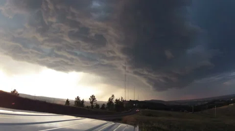 Sunset Thunderstorm Video stock 54751303