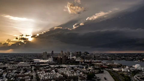 Sunset Thunderstorm Timelapse Stock Footage 157018913