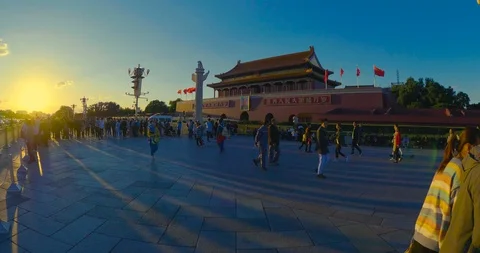 Sunset in Tianmen Beijing Video stock 119668751