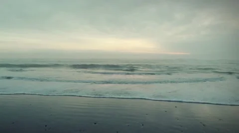 Sunset Tide at Gold Beach Stock Footage 54559229