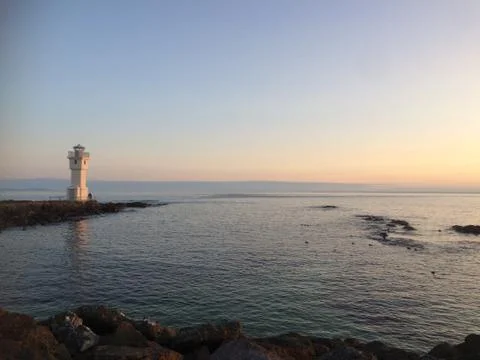 Sunset Time in Arnarstapi, Iceland Stock Photos