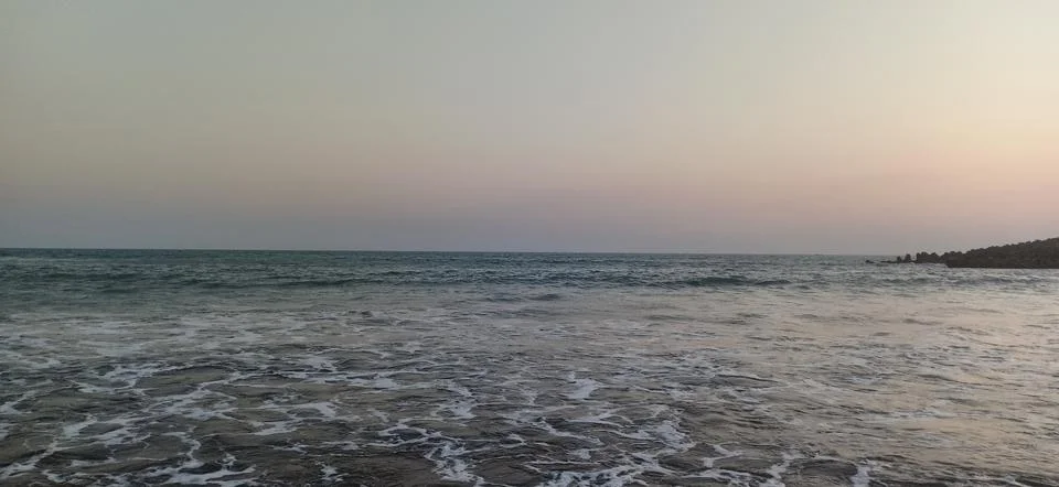 Sunset time at the beach Stock Photos
