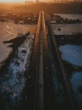 Sunset time in the city Stock Photos