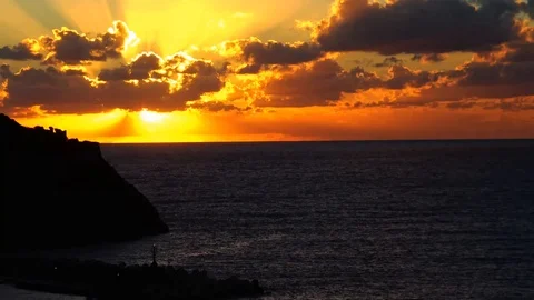 Sunset time elapse palinuro coast of cilento, salerno - italy Stock Footage 103620185