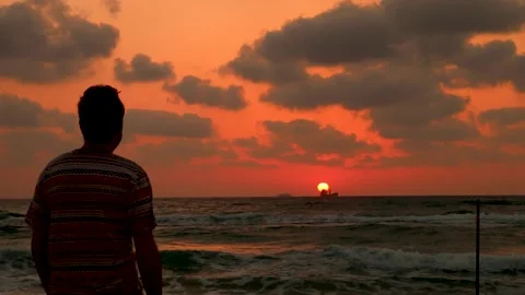 Sunset time Stock Footage 155541681