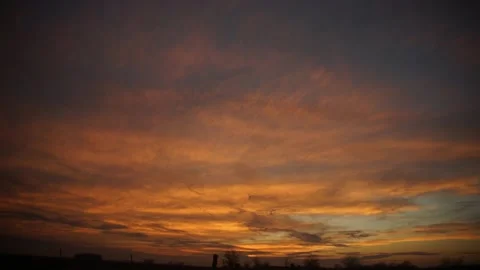 Sunset time laps in an Indiana Field Stock Footage 131283235