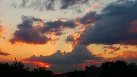 Sunset time lapse 4k Stock Footage 80986329