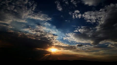 Sunset Time Lapse in Africa Stock Footage 160266287