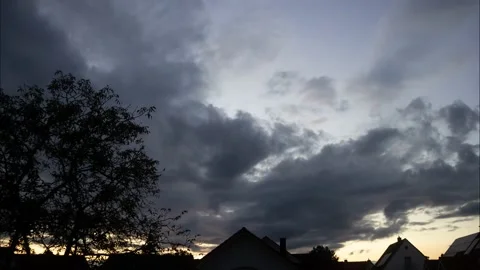 Sunset Time Lapse with Amazing Clouds Video stock 219819596