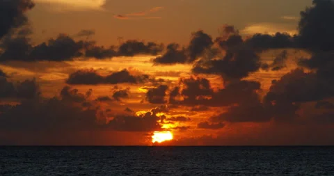 Sunset time lapse at the beach in aguadilla, Puerto Rico Stock Footage 137835591