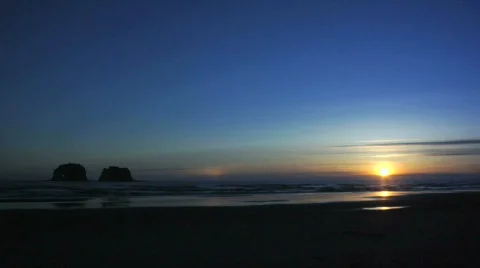 Sunset Time-Lapse on Beach. 動画素材 97002