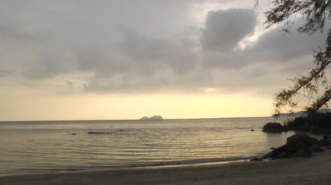 Sunset Time Lapse by the beach Stock Footage 33721911