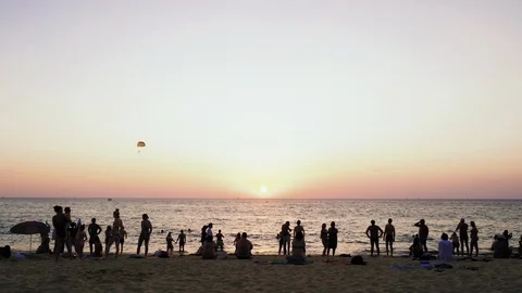 Sunset time lapse at the beach Stock Footage 102930958