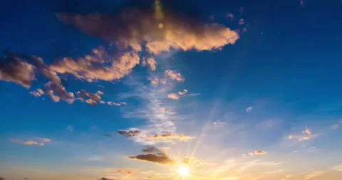 Sunset time lapse, beautiful sunset, video loop Stock Footage 109167140