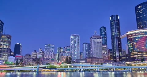 Sunset Time Lapse of Brisbane, Queensland, Australia, 10-16-2025 Stock Footage 320036764