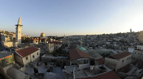 Sunset time-lapse from the BYU Jerusalem center. Stock Footage 52235716