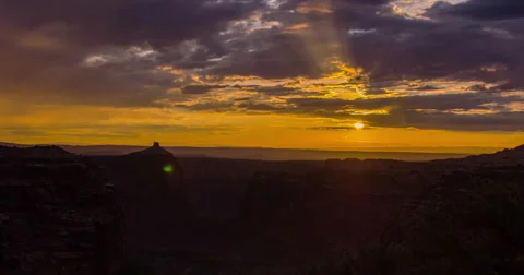 Sunset Time-Lapse at Canyonlands Stock Footage 41669393