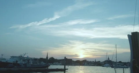 Sunset Time-lapse of Chesapeake Bay Stock Footage 79191614