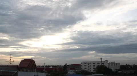 Sunset time-lapse with cloud sky Video stock 40274978