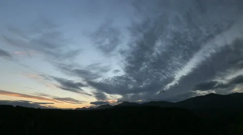 Sunset Time lapse with cloud trails Stock Footage 37621939