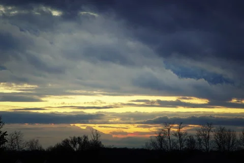 Sunset time-lapse clouds Stock Footage 141906912