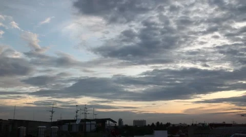 Sunset time-lapse with cloudy sky Video stock 40274975