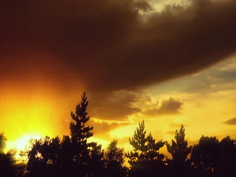 Sunset Time lapse-cool evening golden colors Stock Footage 73840422