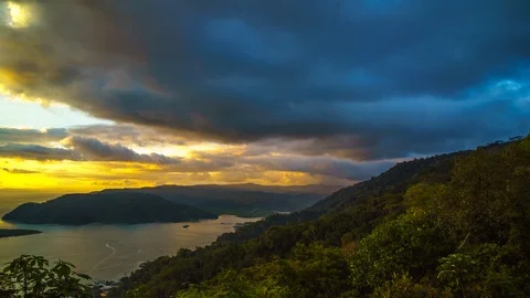 Sunset Time Lapse In Costa Rica Stock Footage 120107093