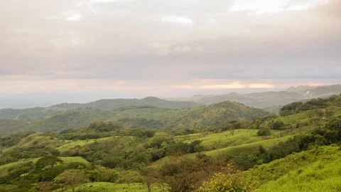 Sunset Time Lapse in the Costa Rican Mountains in 4K Video stock 93257388