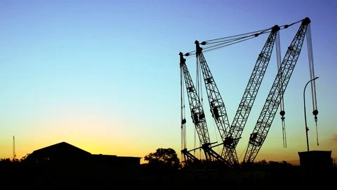 Sunset time lapse with crane in Rio de Janeiro Stock Footage 83633684