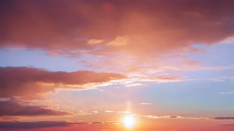 Sunset time lapse, dramatic sunset landscape, sunrise. Stock Footage 167000854
