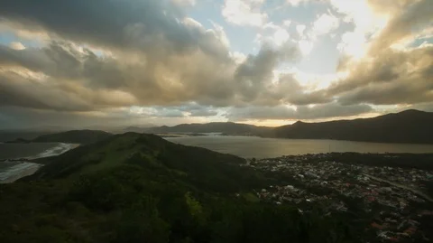 Sunset Time lapse in Florianópolis / Brazil 2K Stock Footage 89293241